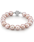 9.5-10.5mm Pink Freshwater Pearl Bracelet - AAA Quality