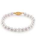 6.0-6.5mm Akoya White Pearl Bracelet - AAA Quality - Third Image