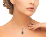 Tahitian South Sea Pearl & Diamond Danielle Pendant - Model Image