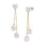 White Freshwater Pearl Emmy Earrings