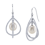 White Freshwater Pearl Eternal Earrings