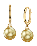 Golden South Sea Pearl Huggie Tania Earrings