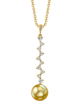 Golden South Sea Pearl & Diamond Naomi Pendant