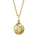 Golden South Sea Pearl & Jayne Leaf Pendant