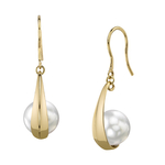 14K Gold White South Sea Pearl Regina Earrings