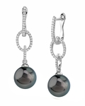 Tahitian South Sea Pearl & Diamond Lucy Earrings