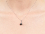 Tahitian South Sea Pearl & Diamond Michelle Pendant - Secondary Image