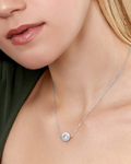 Freshwater Solitaire Pearl & Gold Pendant - Model Image