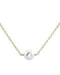 Freshwater Solitaire Pearl & Gold Pendant