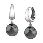 Tahitian South Sea Pearl Hoop Willa Dangling Earrings