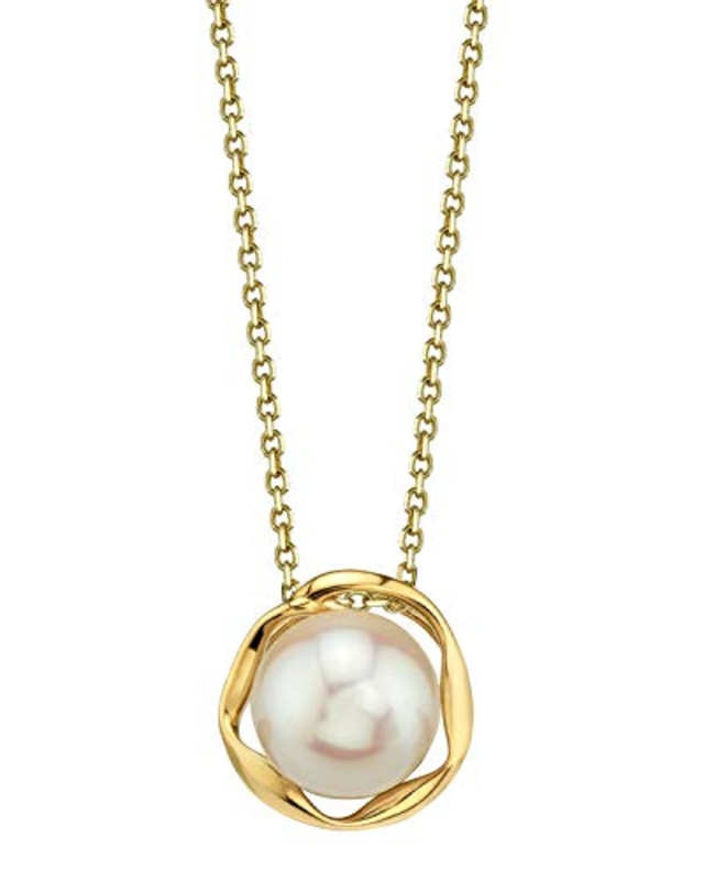 14K Gold Freshwater Pearl Charlie Pendant