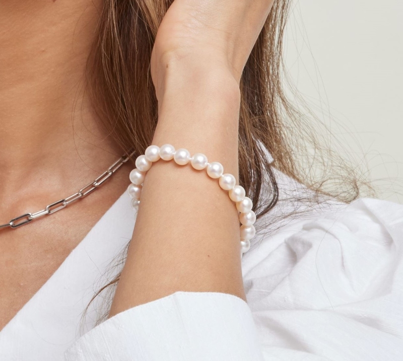 Silver Celestial Pearl Chain Bracelet Astley Clarke
