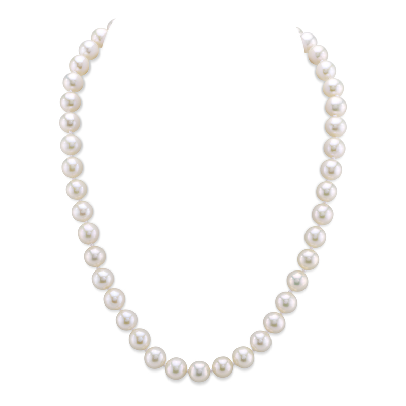 8.0-8.5mm White Freshwater Pearl Necklace - AAAA Quality