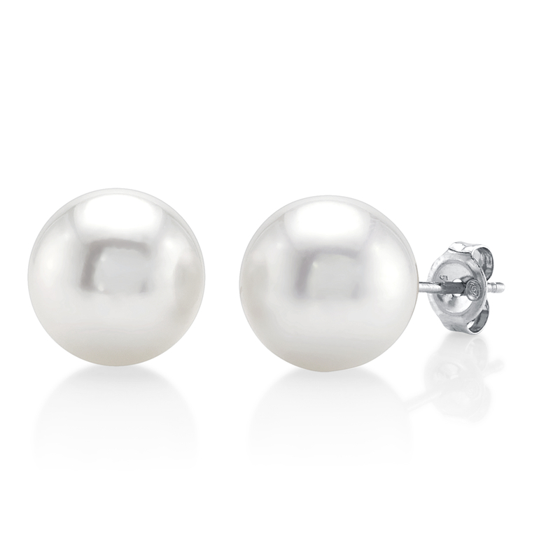 9mm South Sea Round Pearl Stud Earrings- Choose Your Quality