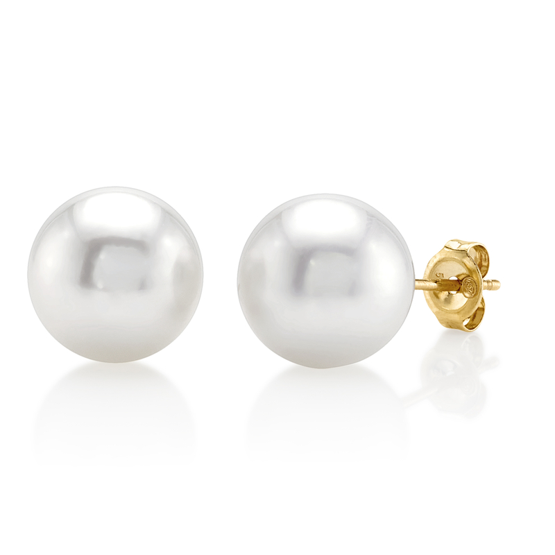 9mm South Sea Round Pearl Stud Earrings