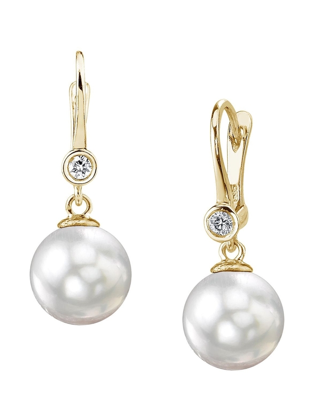 South Sea Pearl & Diamond Michelle Earrings