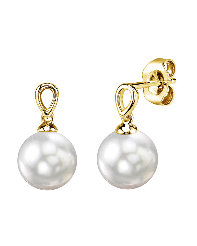 White South Sea Pearl Sherry Earrings