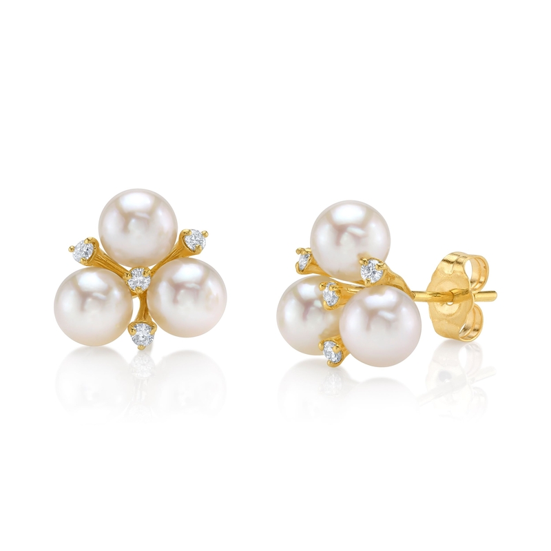 Akoya Pearl & Diamond Angie Earrings