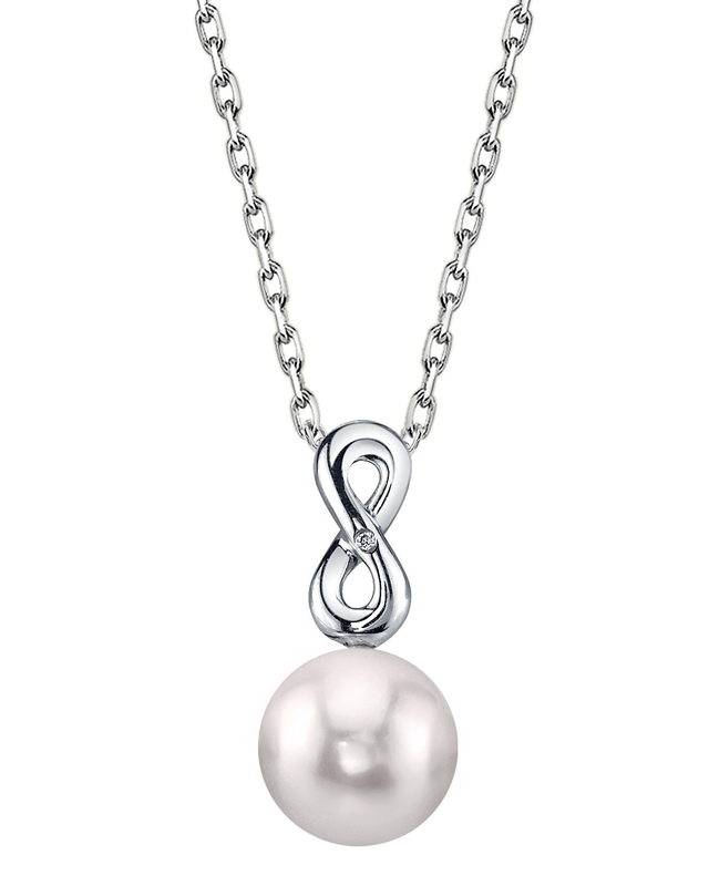 Akoya Pearl & Diamond Rachel Pendant