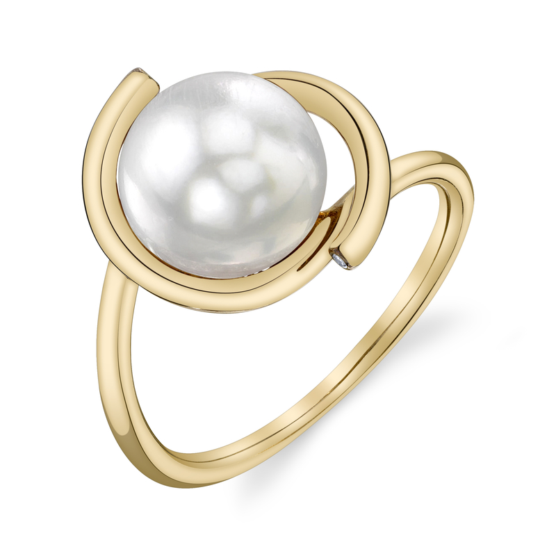 14K Gold White South Sea Pearl Felicia Ring