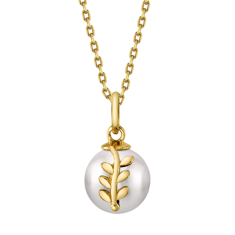 Akoya Pearl & Jayne Leaf Pendant