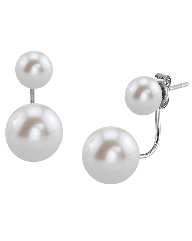 14K Gold Freshwater Pearl Jacket Livia Earrings