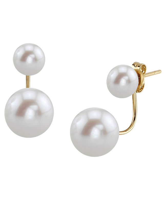 14K Gold Freshwater Pearl Jacket Livia Earrings