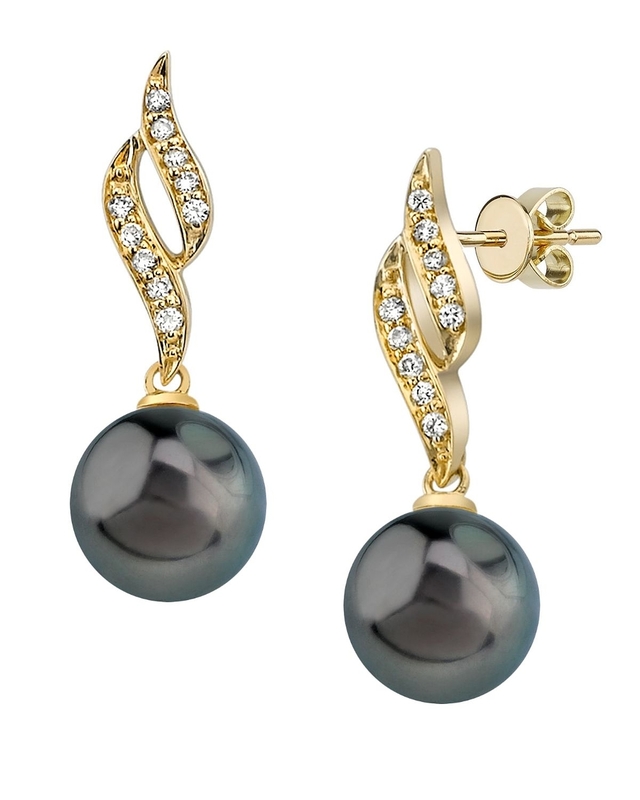 Tahitian South Sea Pearl & Diamond Suzanna Earrings