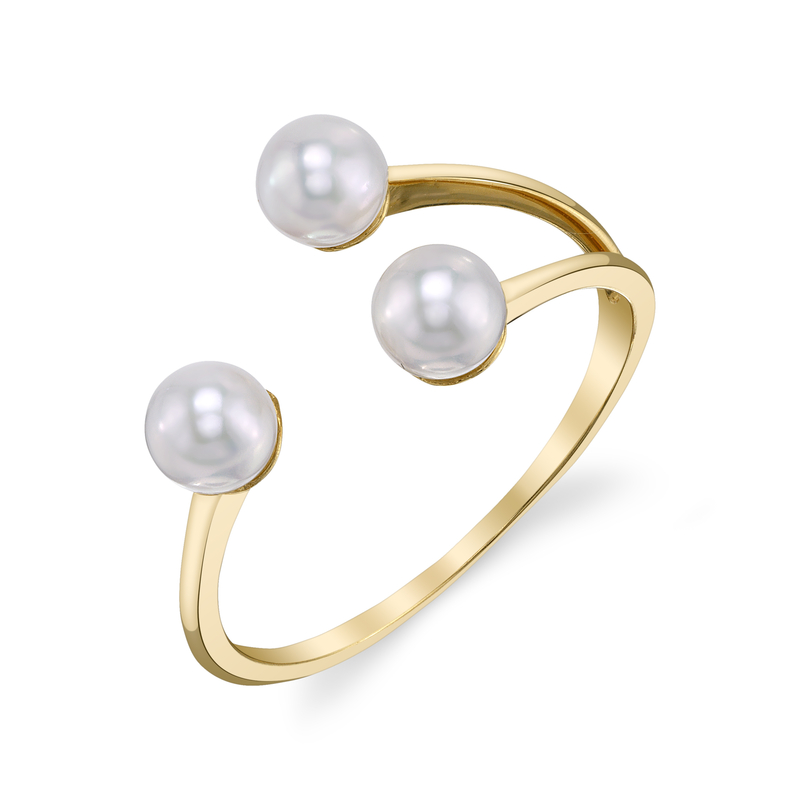 14K Gold Freshwater Pearl Victoria Ring