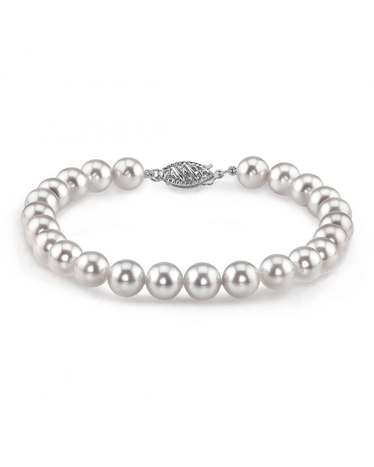 5.0-5.5mm Akoya White Pearl Bracelet - Choose Your Quality