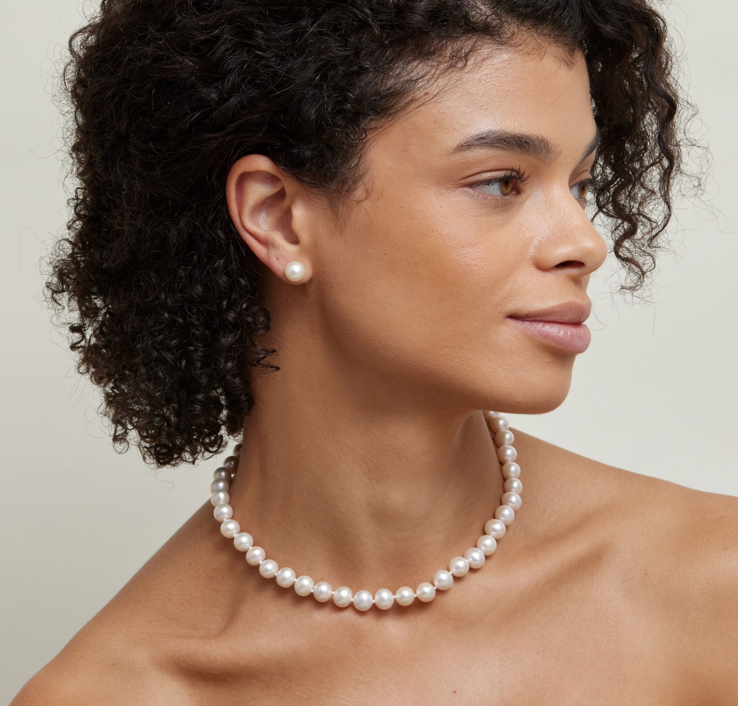 8.5-9.0mm Hanadama Akoya White Pearl Necklace