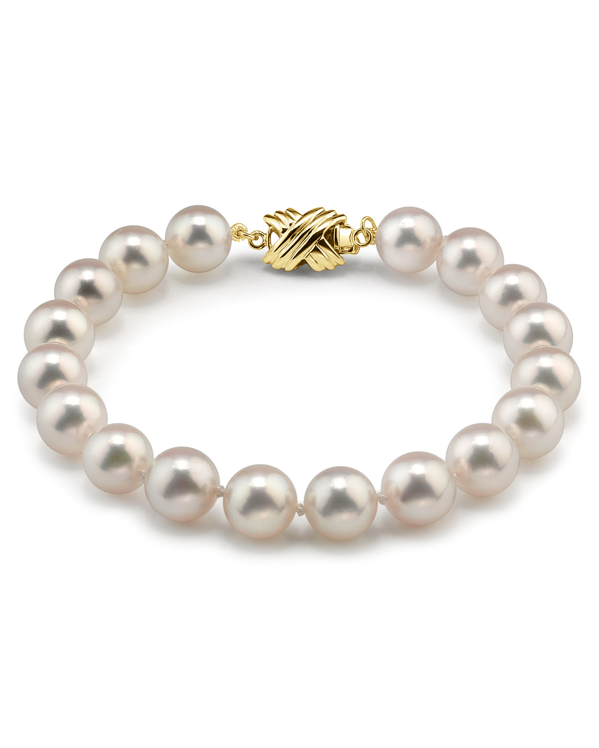 8.5-9.0mm Hanadama Akoya White Pearl Bracelet