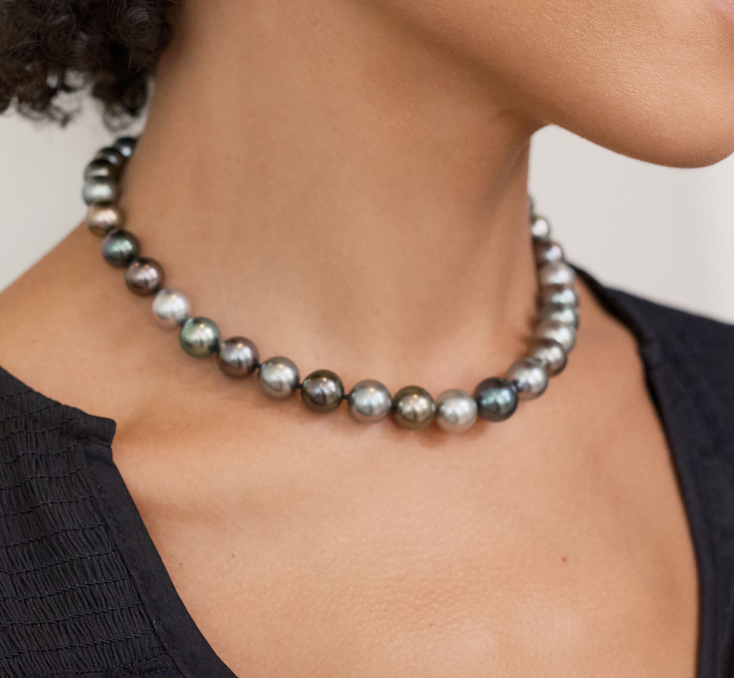 9-11mm Tahitian South Sea Multicolor Pearl Necklace - AAAA Quality