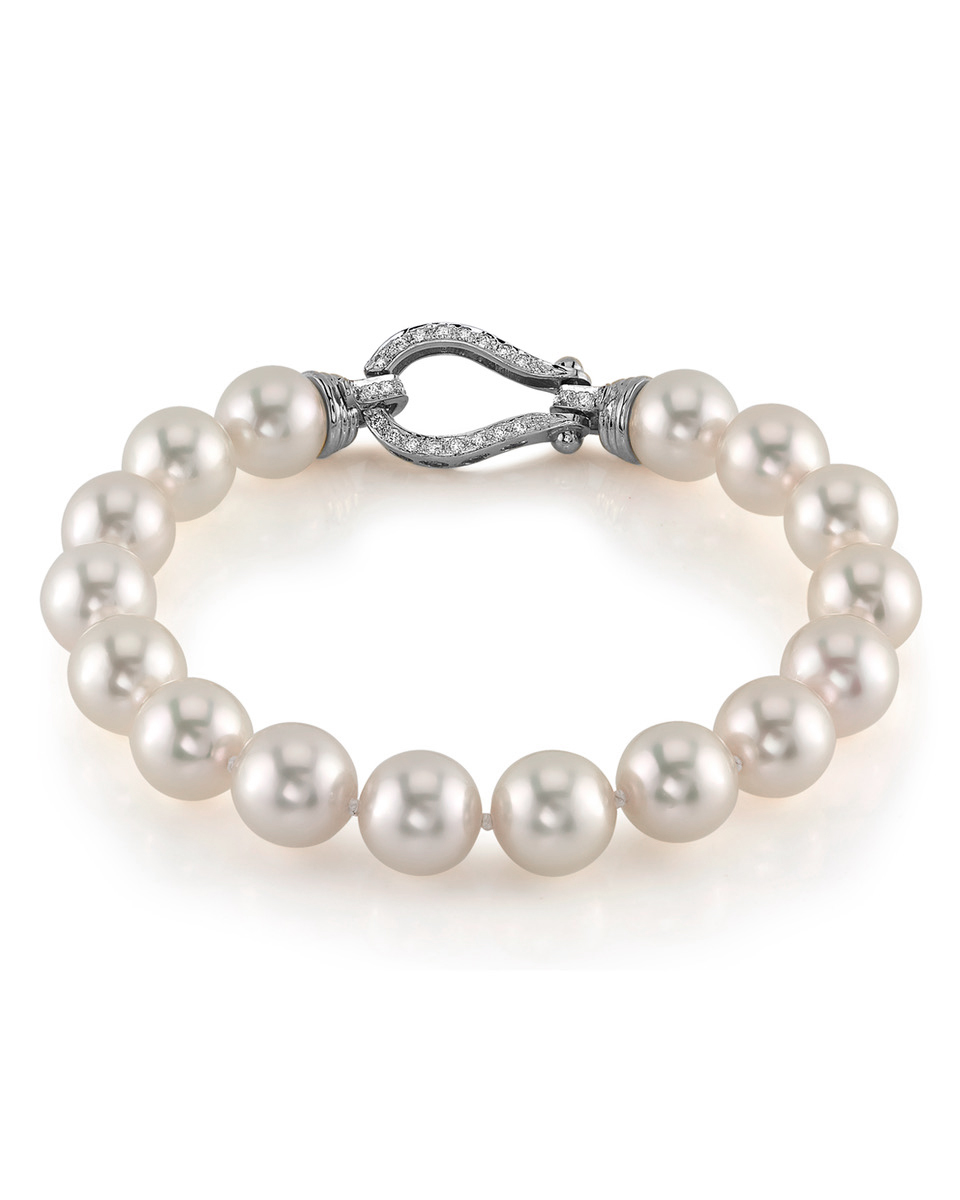 9.0-9.5mm Hanadama Akoya White Pearl Bracelet