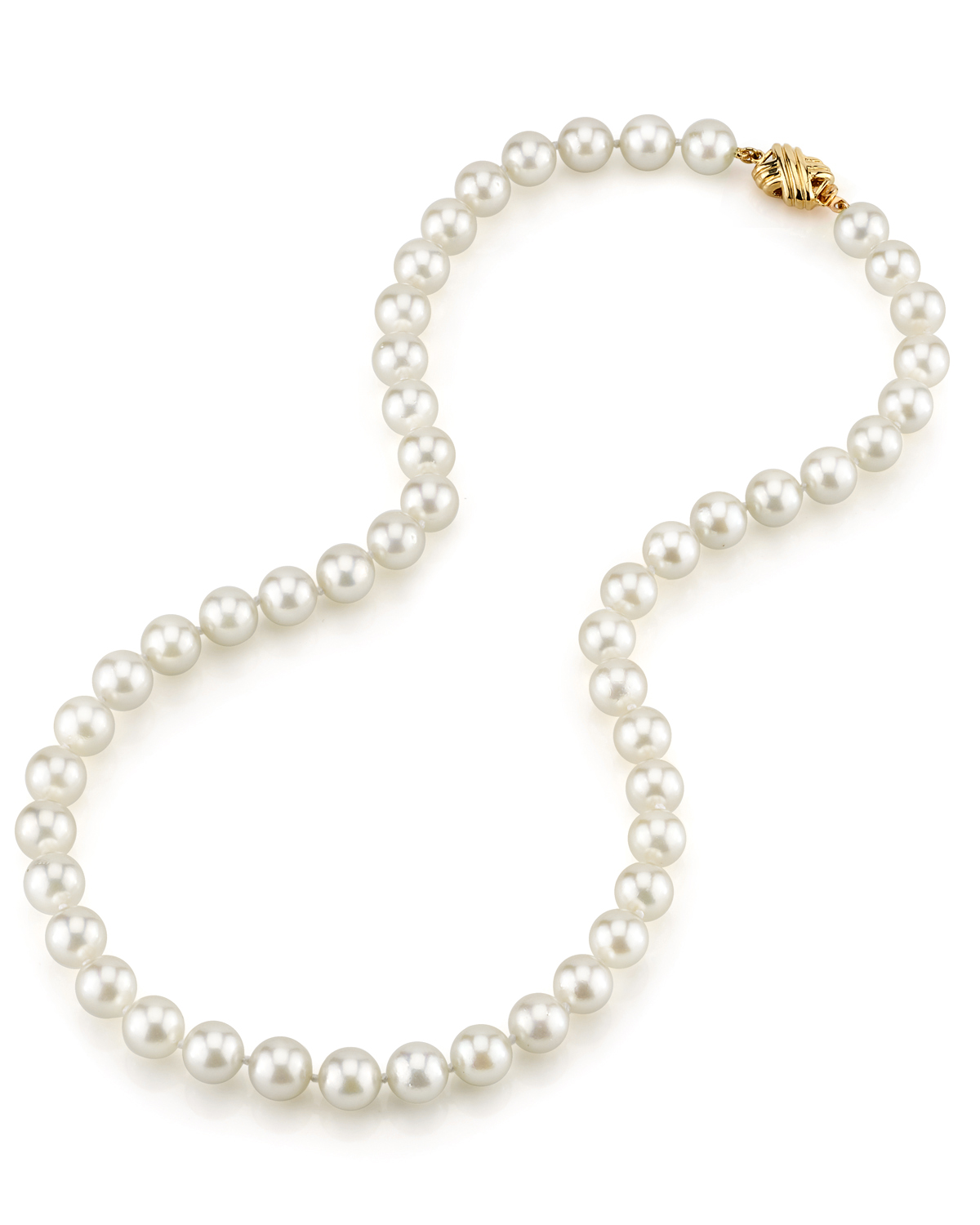 8.0-8.5mm Japanese Akoya White Pearl Necklace- AAA Quality