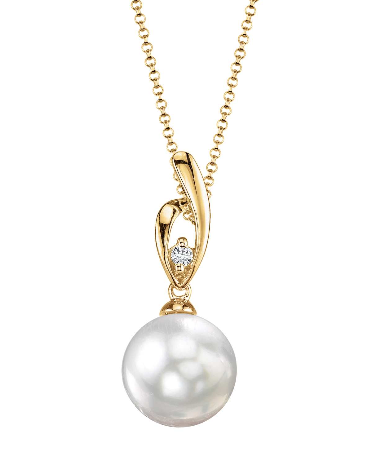 White South Sea Pearl & Diamond Lois Pendant