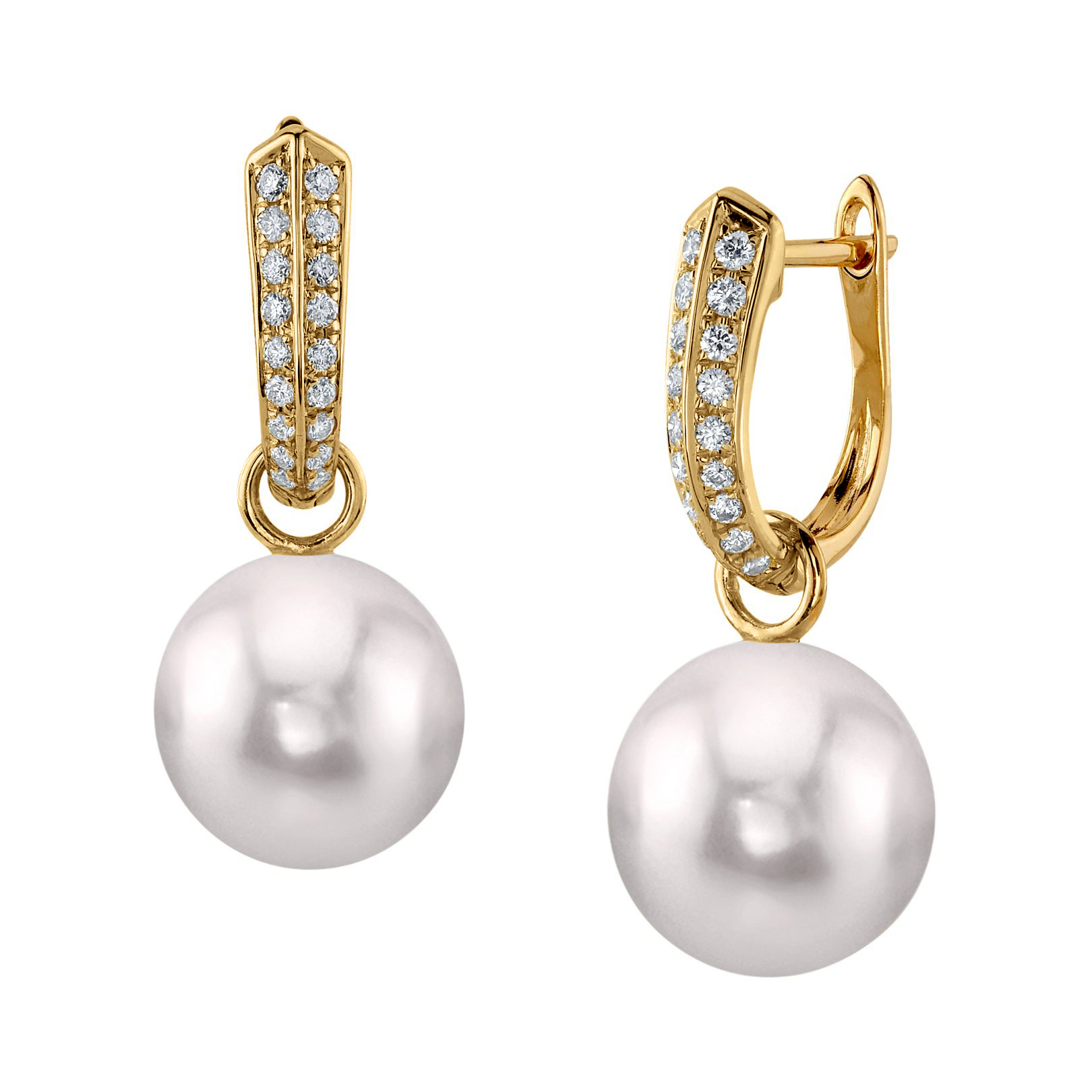 14K Gold Akoya Pearl & Diamond Charlie Earrings