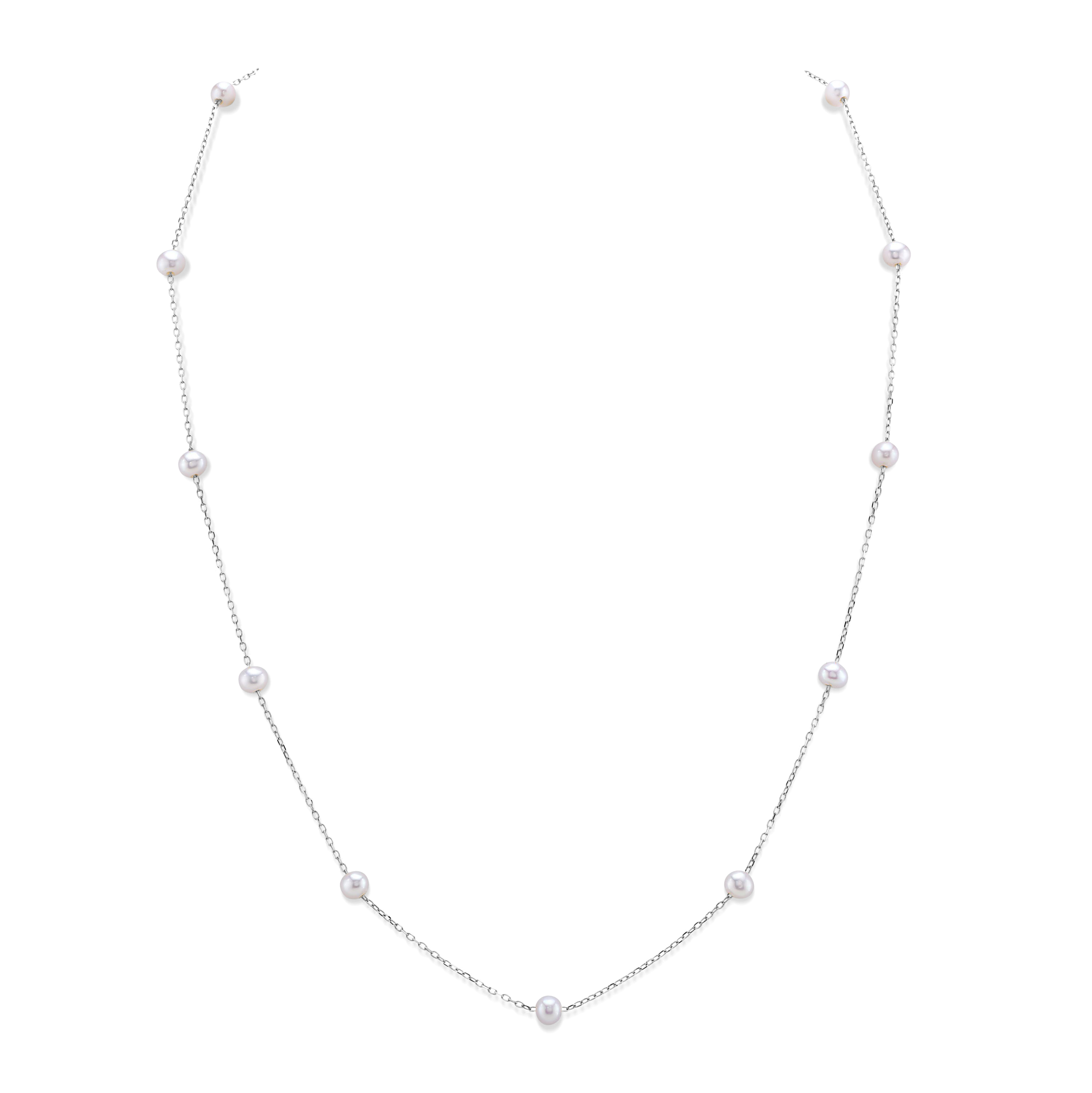 White Freshwater Pearl Tincup Molly Necklace