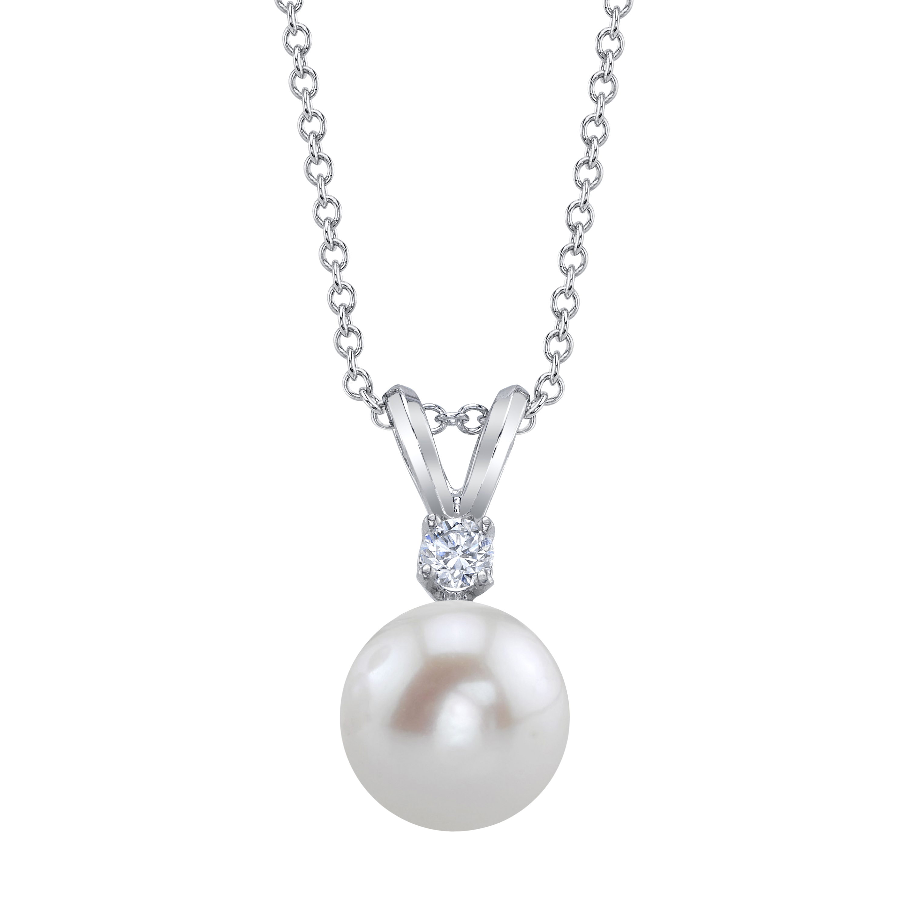 Freshwater Pearl & Diamond Classic Pendant