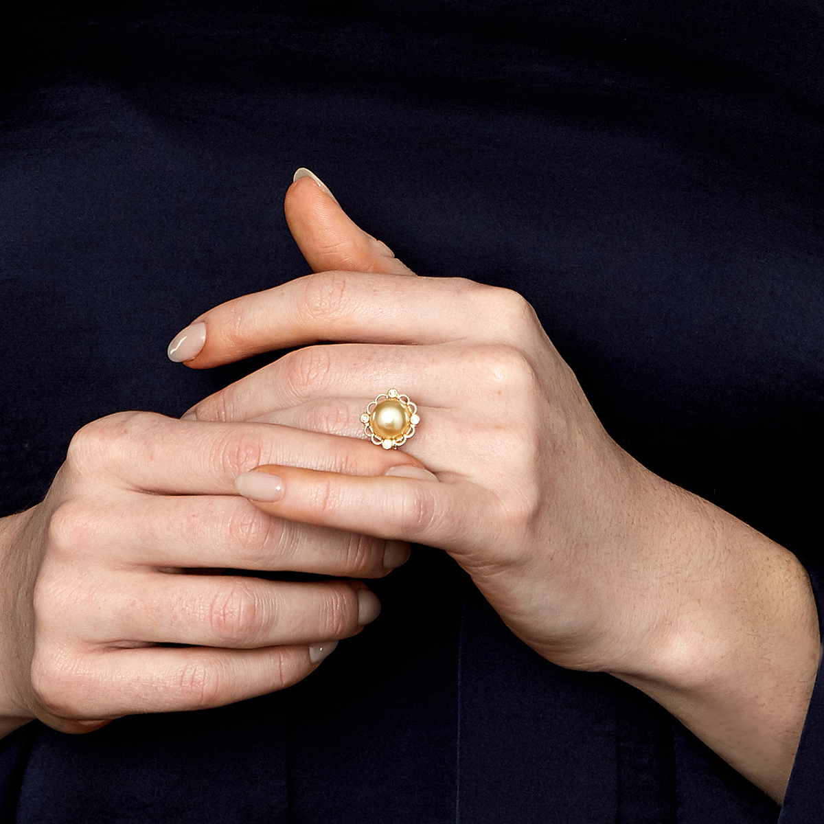 Golden South Sea Pearl Lea Ring