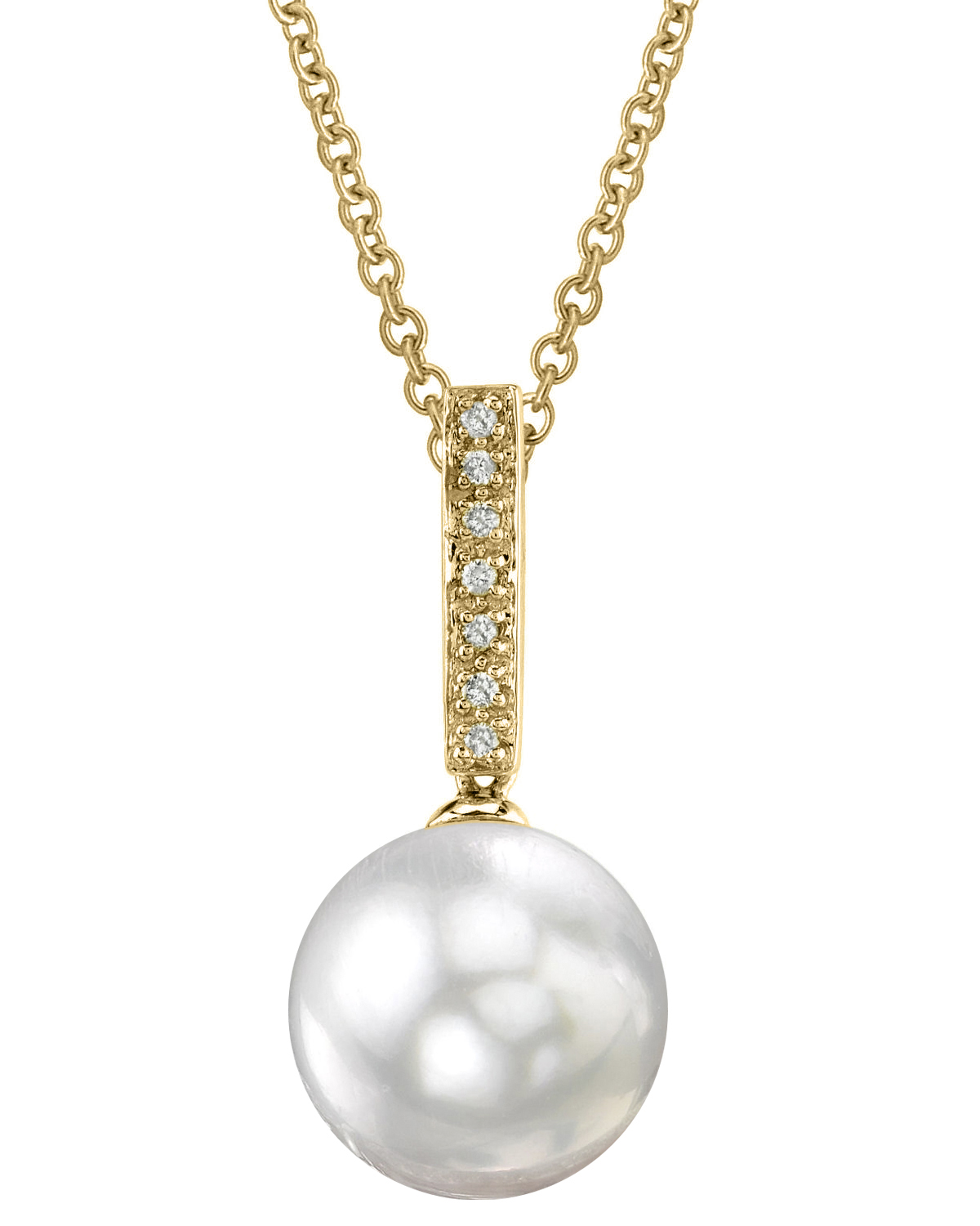 South Sea Pearl Dangling Diamond Pendant