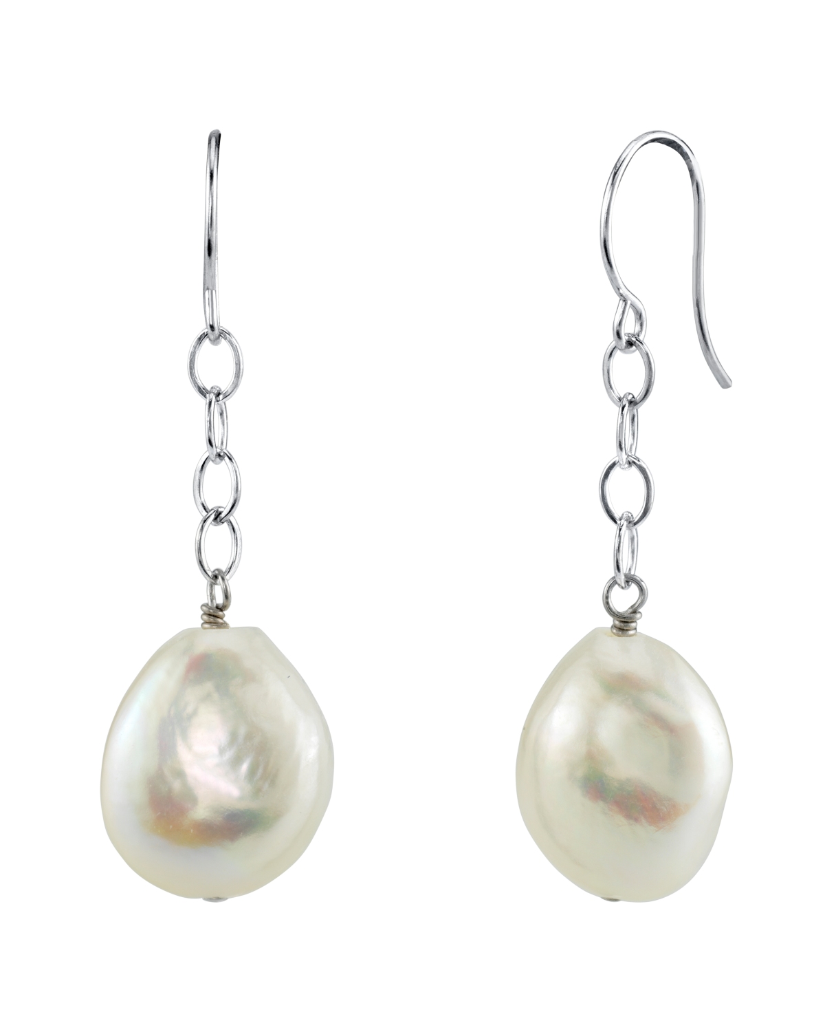 11mm Freshwater Baroque Pearl Dangling Earrings